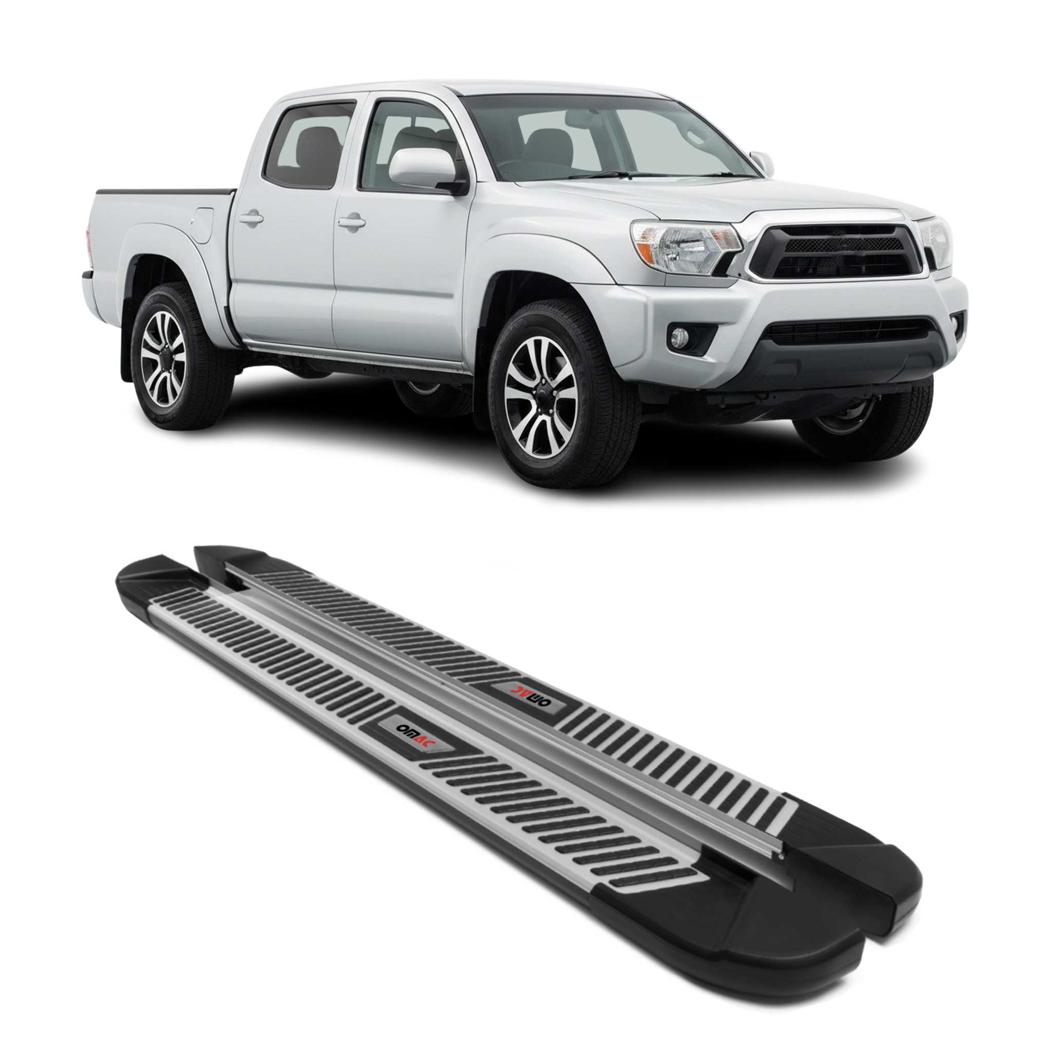 2005-2023 Toyota Tacoma Double Cab Nerf Bar Side Step Running Boards Alu 2x