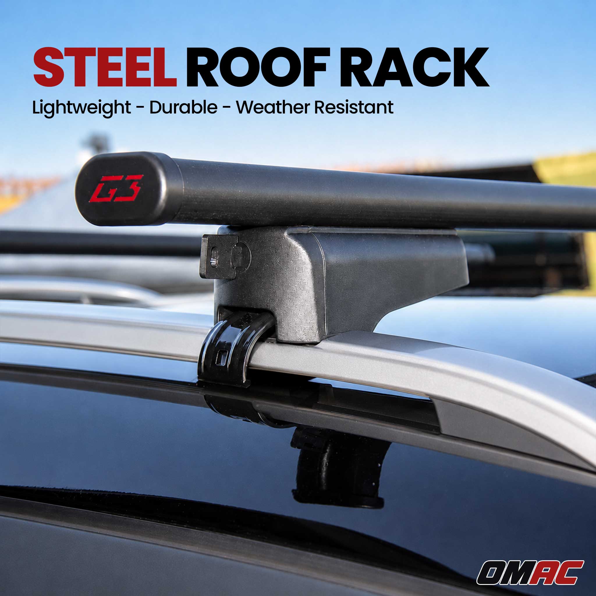 G3 Roof Racks for Ford Ranger 2024-2026 Steel Lockable 2Pcs Black