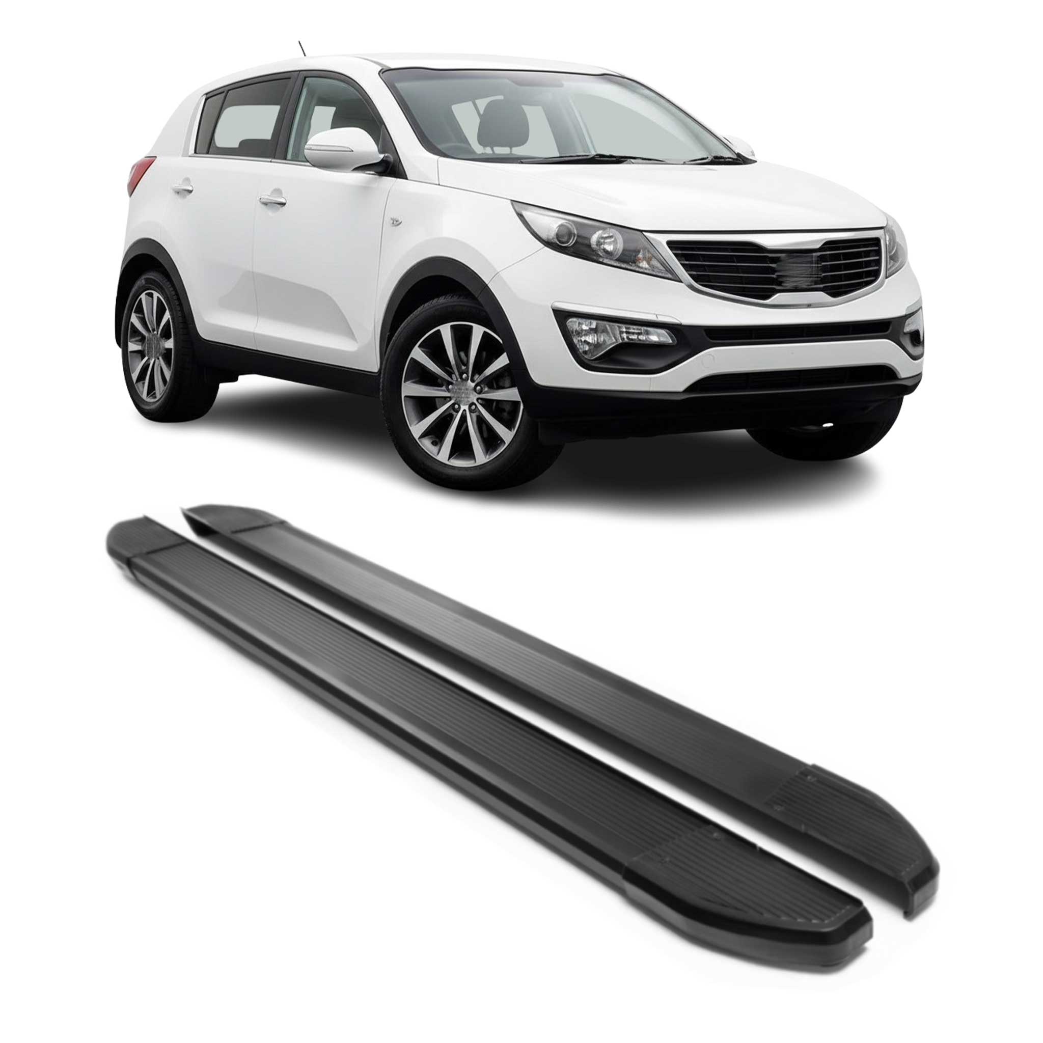 2011-2016 Kia Sportage Running Boards Side Steps Black