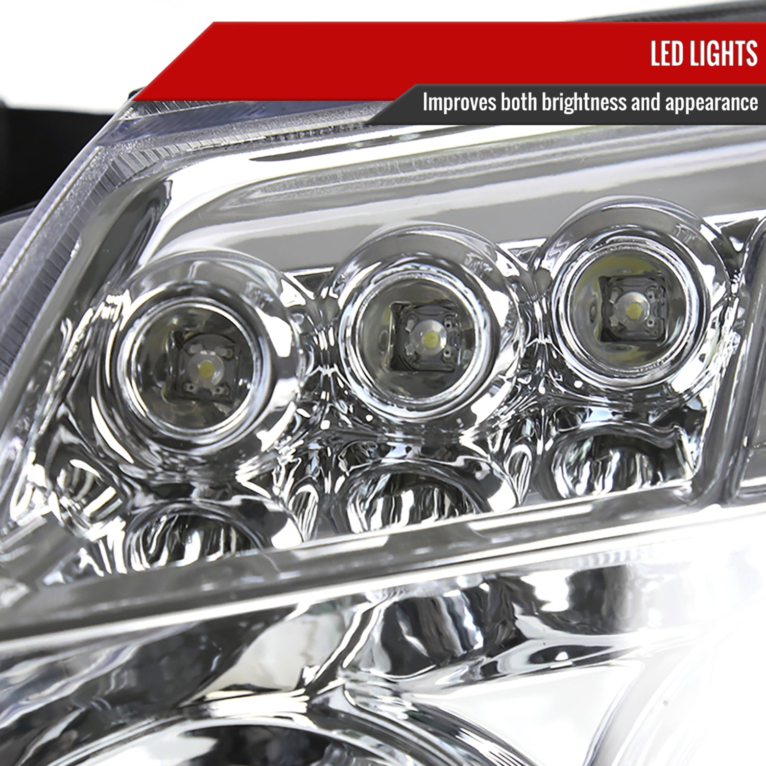2005-2007 Dodge Magnum Dual Halo Projector Headlights Chrome/Clear Lens