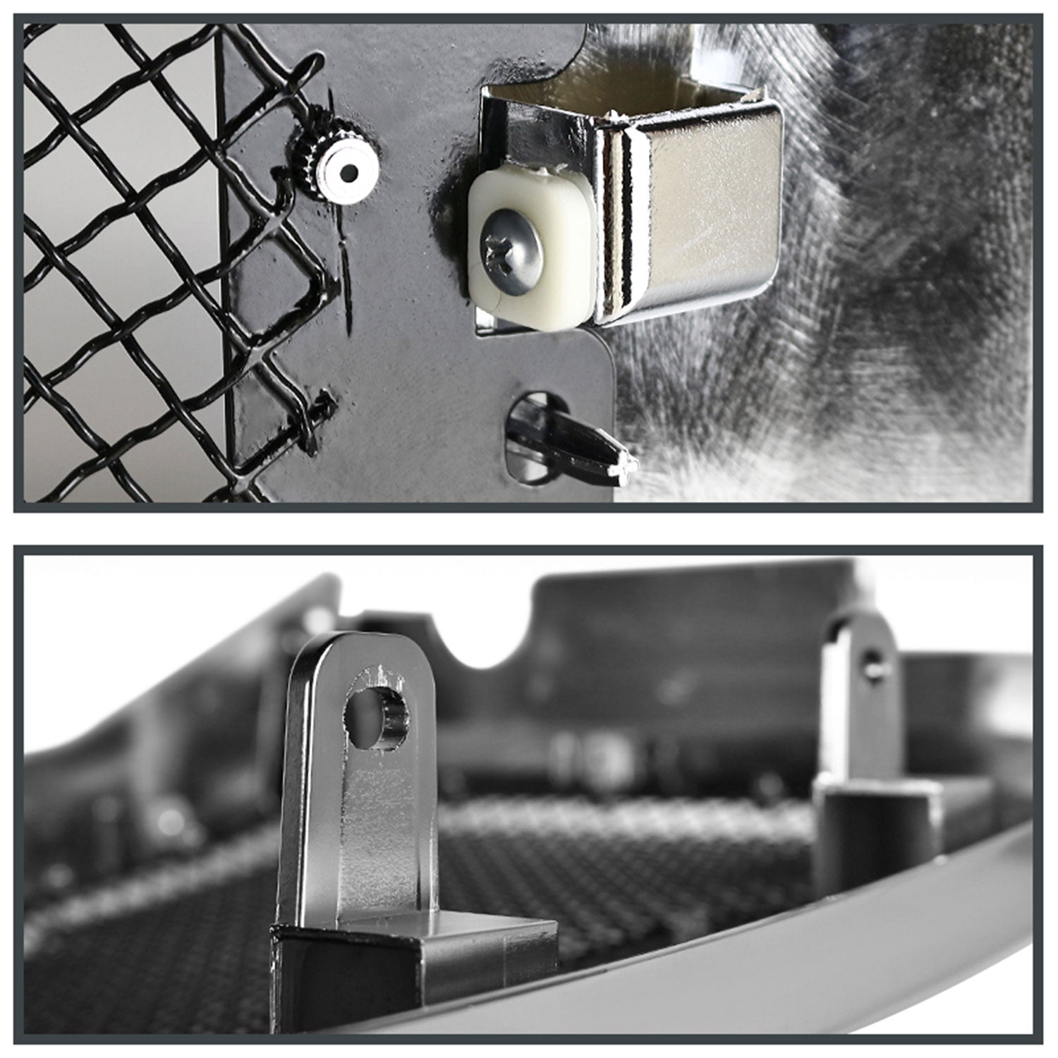 2015-2017 Ford F-150 Chrome ABS Rivet Style Grille w/ Stainless Steel Mesh