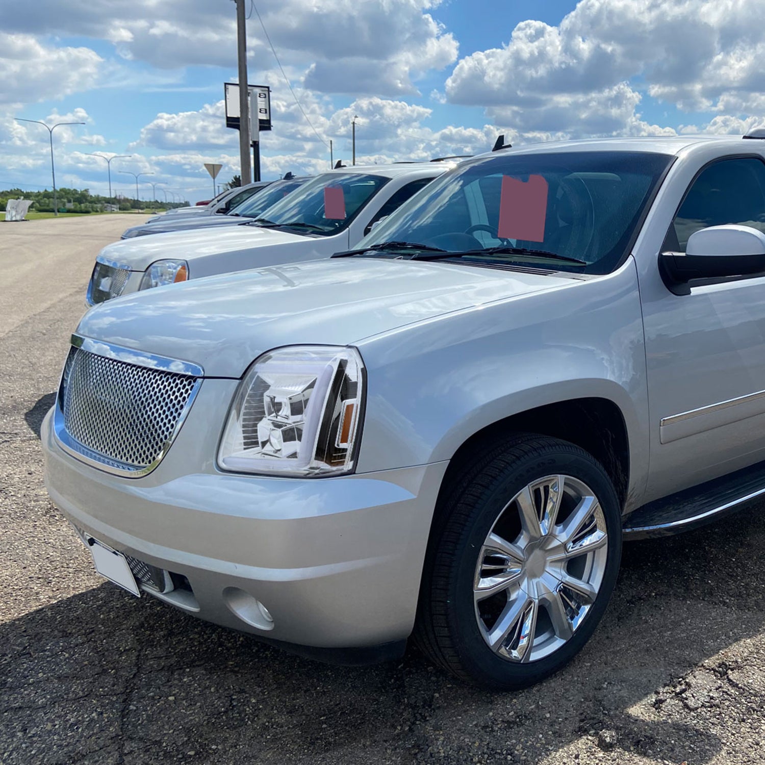 2007-2014 GMC Yukon/XL 1500/XL 2500 LED Signal Projector Headlights Chrome