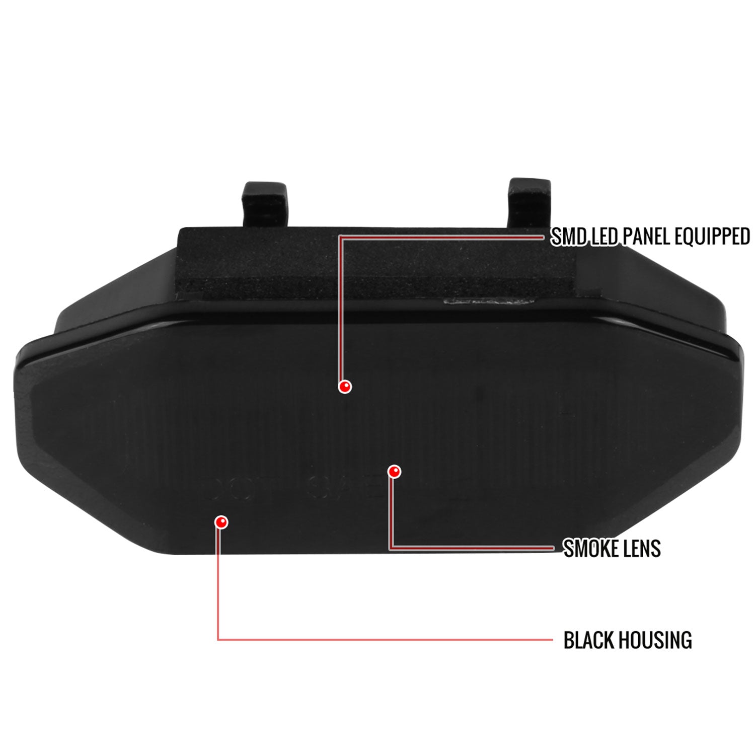 2015-2017 Ford Mustang Front Grille LED Driving Lights - 6PC Black/Smoke Lens