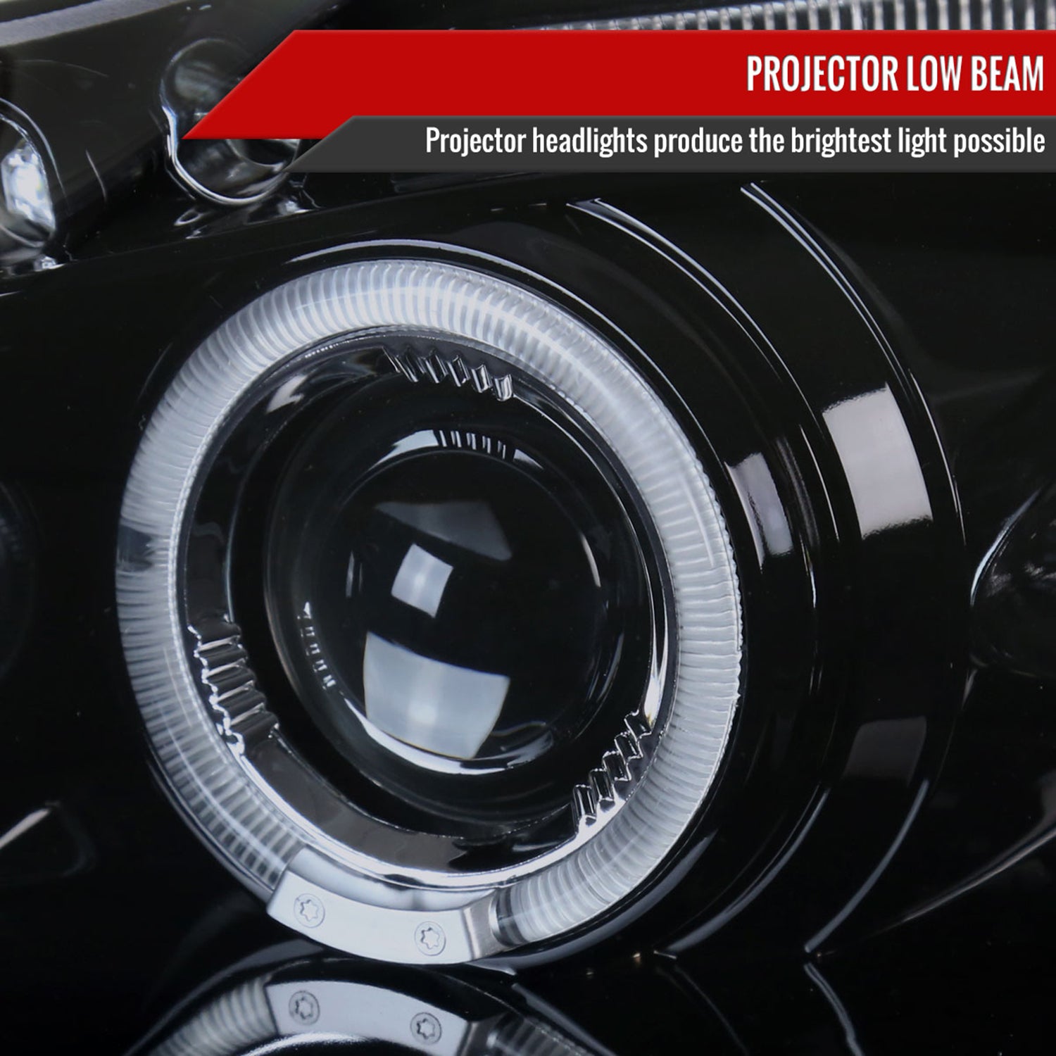 2003-2008 Toyota Corolla Dual Halo Projector Headlights Glossy Black/Smoke