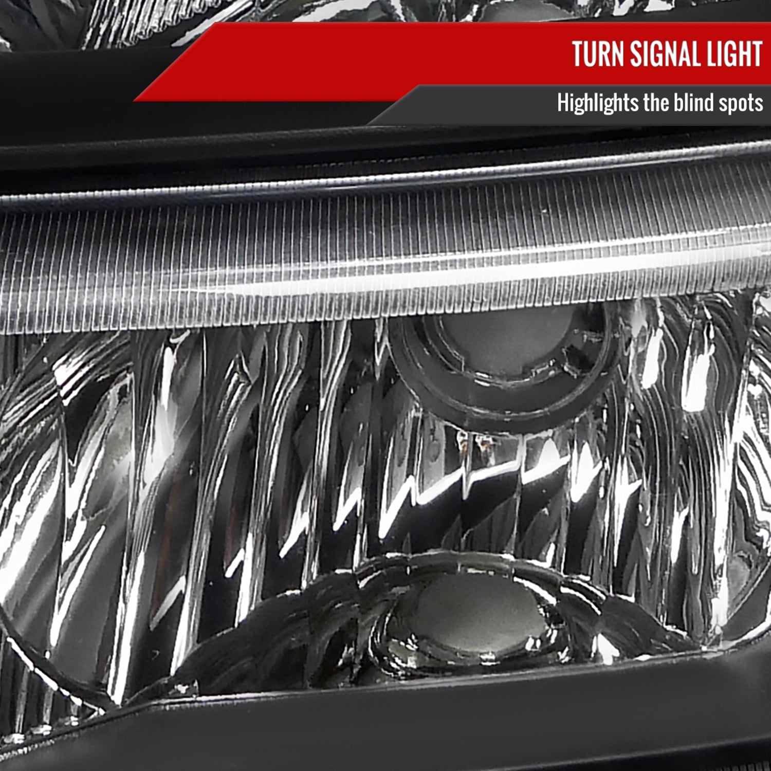 2002-2006 Chevy Avalanche/ Silverado Factory Headlights Bumper Lights Black