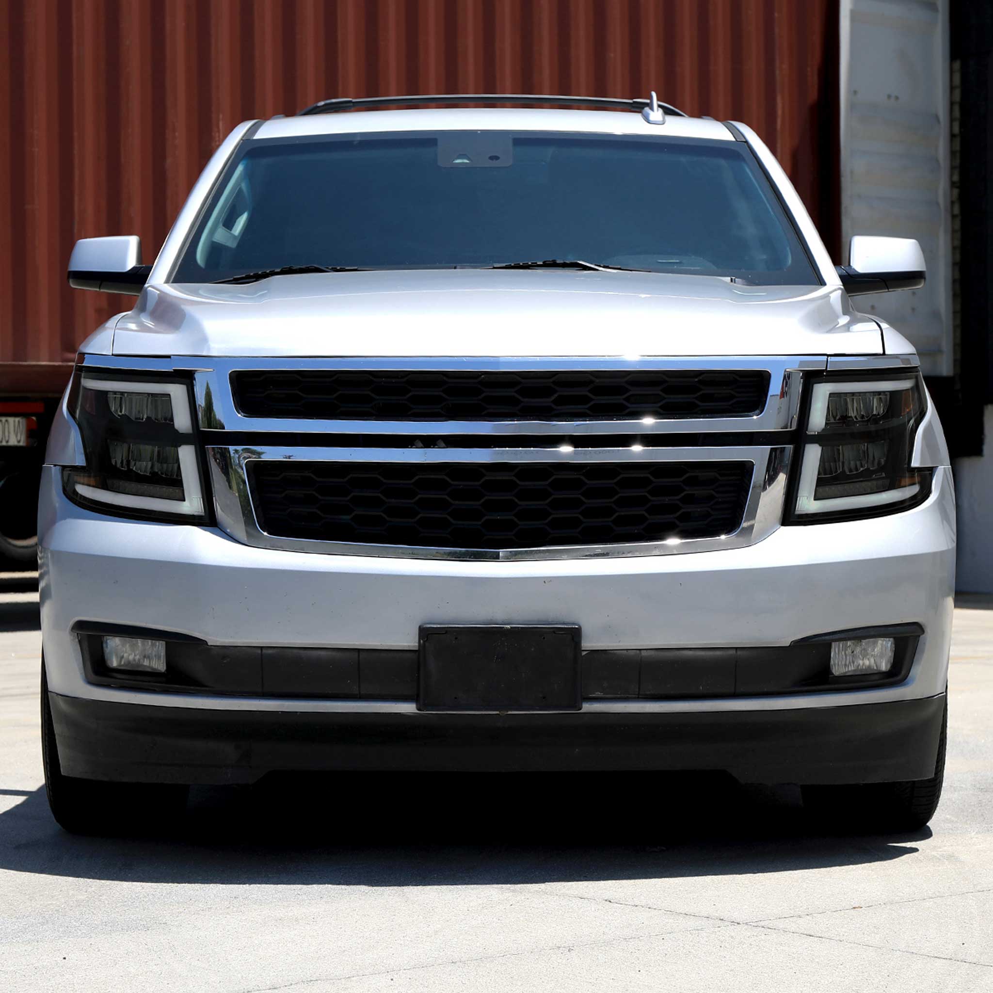 For Chevrolet Tahoe 2015-2020 Full LED DRL Sequential Headlights Matte Black Housing Smoked Lens