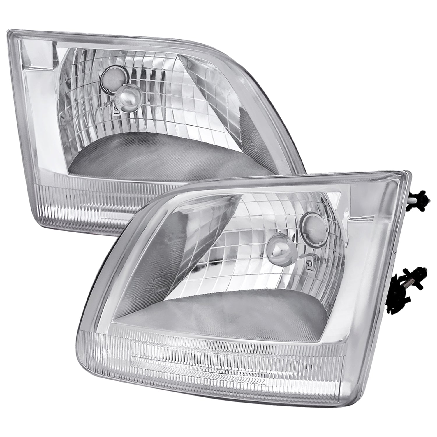 1997-2004 Ford F-150/Expedition Factory Style Crystal Headlights Chrome/Clear