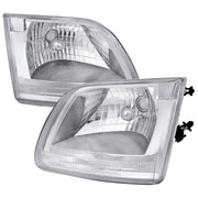1997-2004 Ford F-150/Expedition Factory Style Crystal Headlights Chrome/Clear