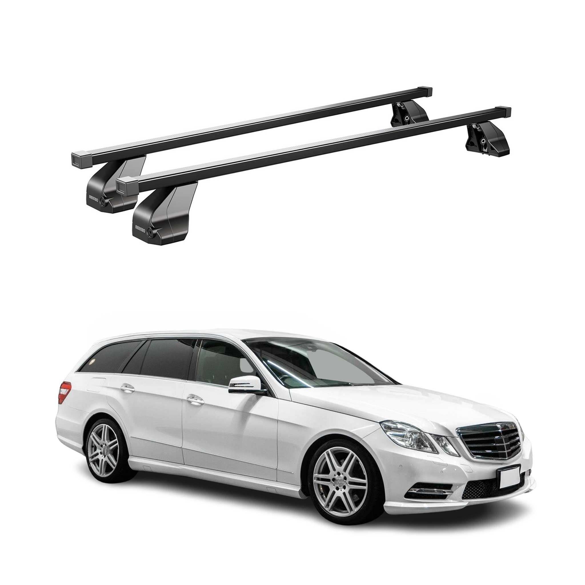 2010-2016 Mercedes E Class W212 Sedan Roof Rack Cross Bars Black