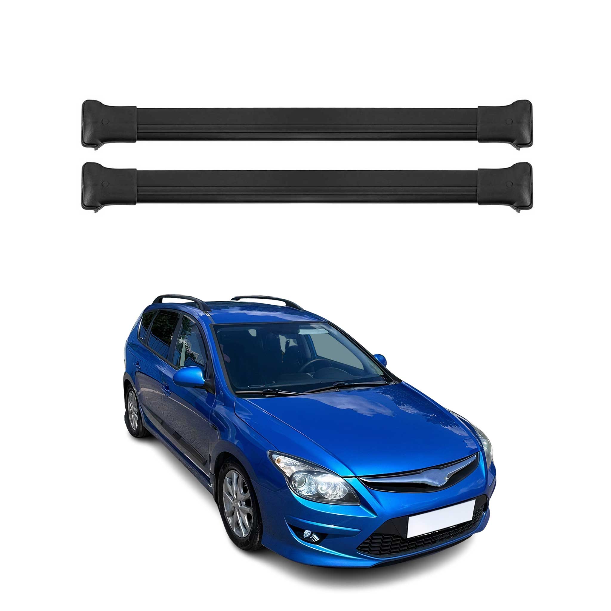 2009-2012 Hyundai Elantra Touring Roof Rack Cross Bars Black