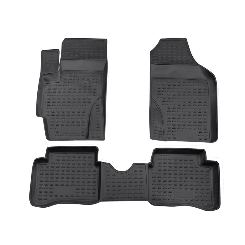 2006-2011 Hyundai Accent Floor Mats Liners Full Set All Weather Black