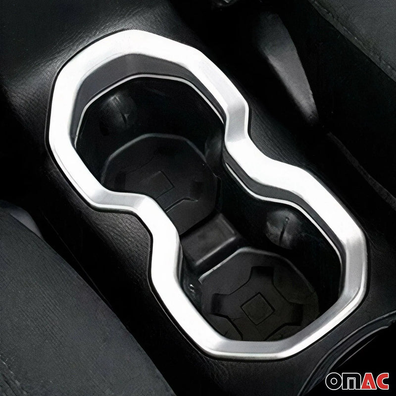 Cup Holder Frame Inner Molding Trim for Jeep Renegade 2015-2024 Silver Chrome