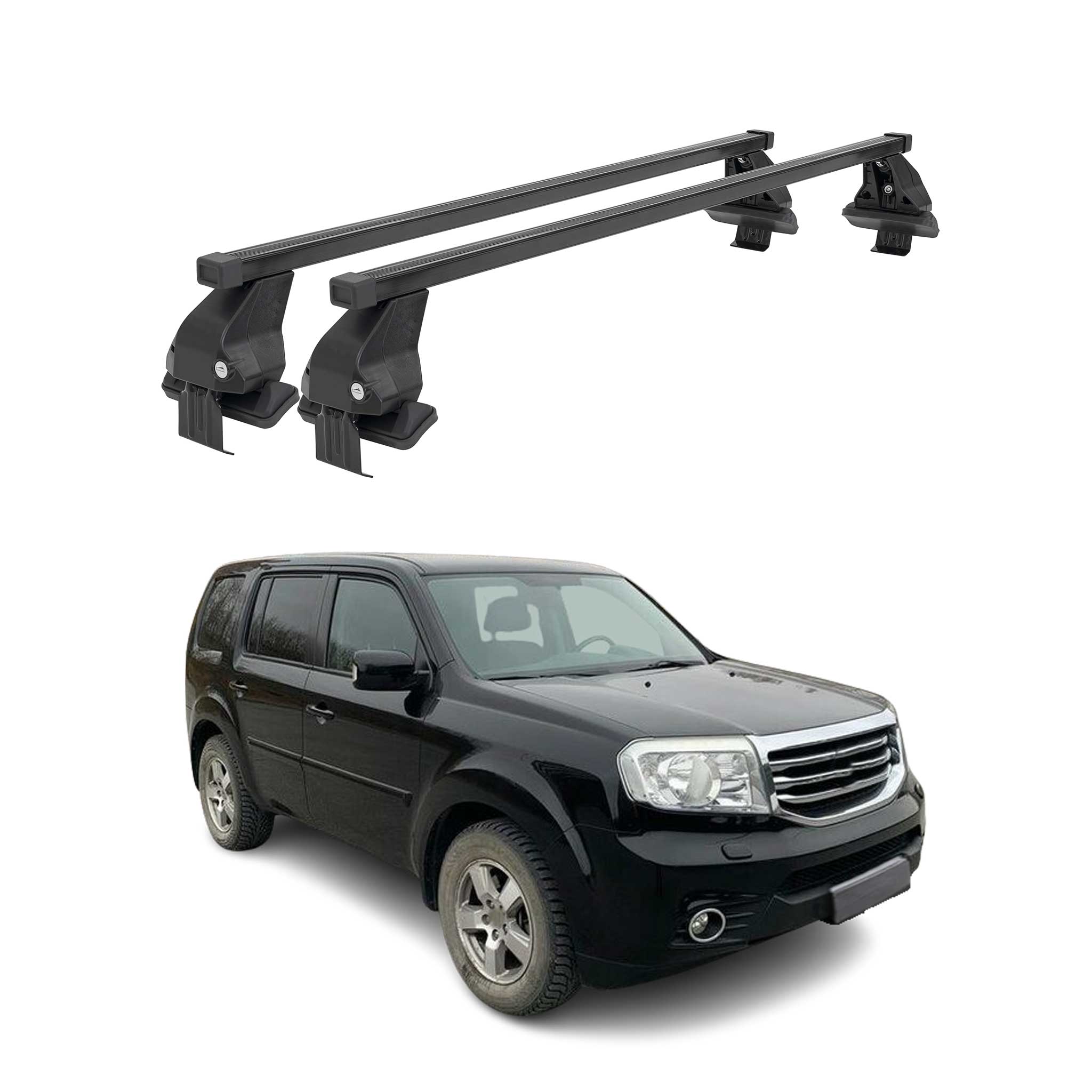 2009-2015 Honda Pilot Roof Rack Cross Bars Black