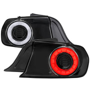 2015-2022 Ford Mustang White LED Bar Tail Lights Glossy Black