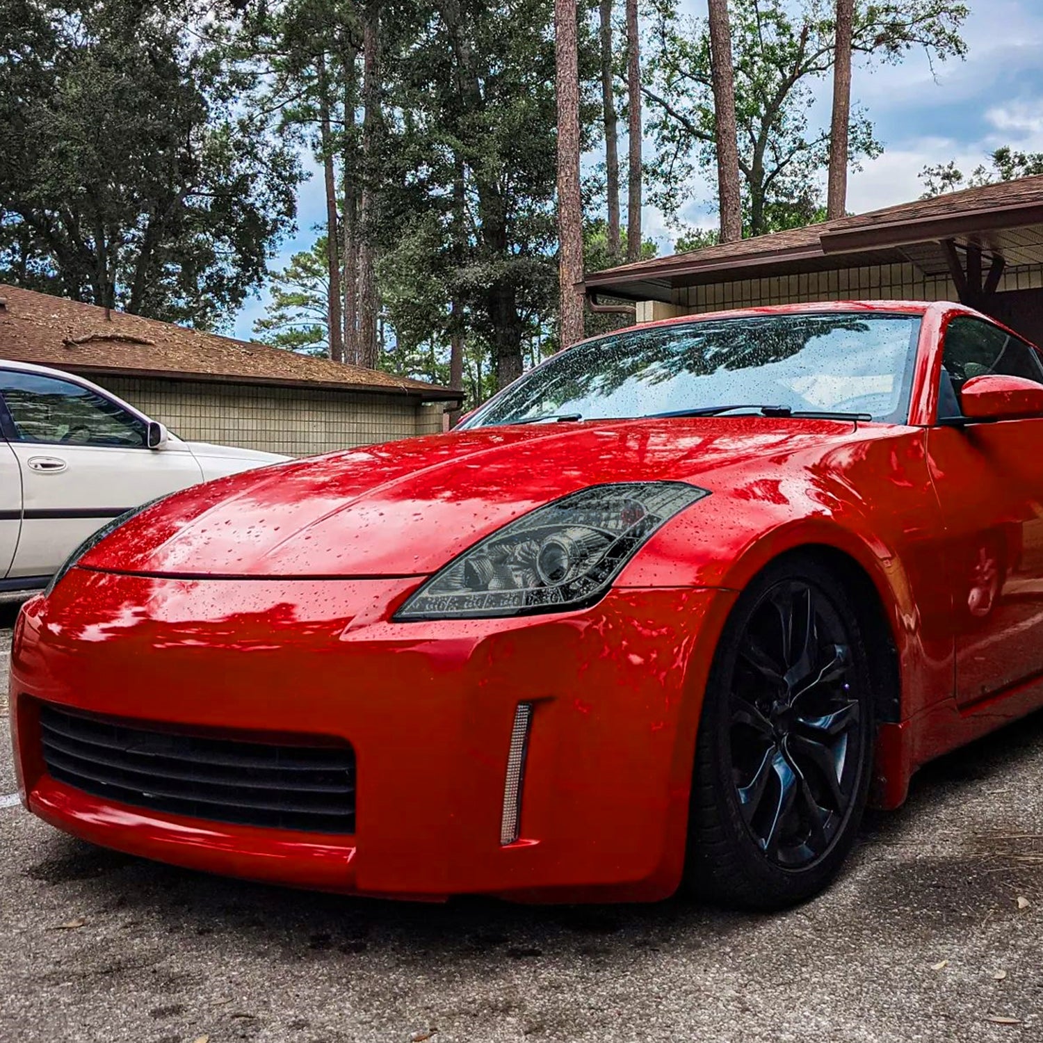 2006-2009 Nissan 350Z SMD LED Light Strip Projector Headlights Chrome/Smoke