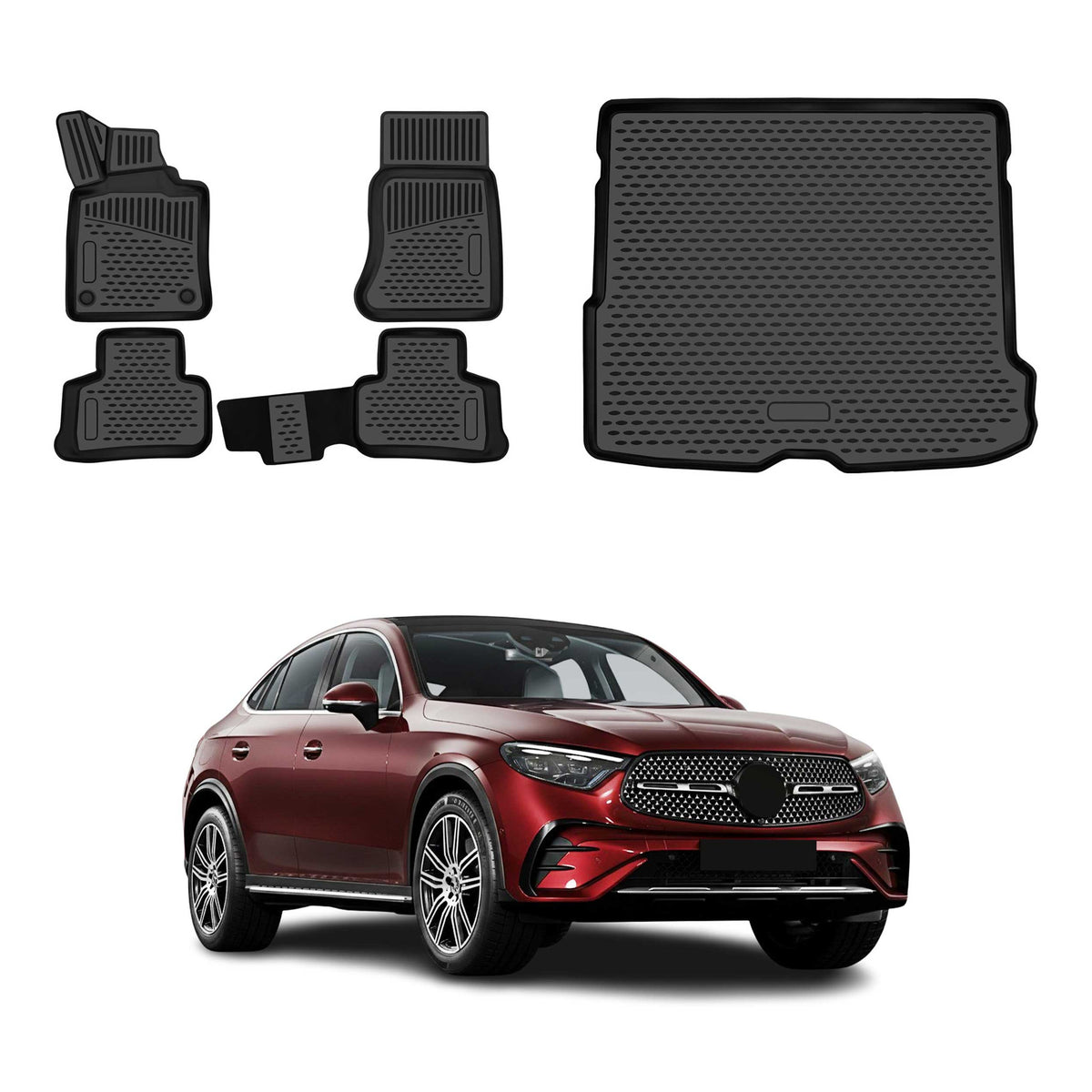 OMAC Floor Mats & Cargo Liners for Mercedes GLC C254 Coupe 2024-2026