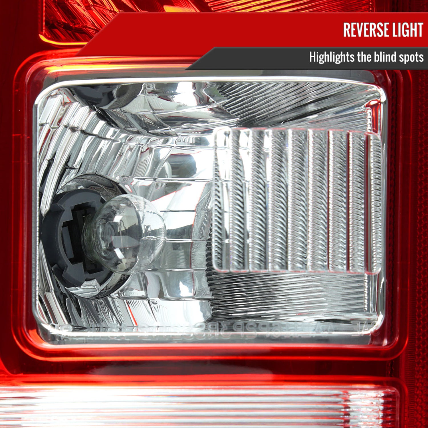 2015-2017 Ford F-150 Factory Driver/Left Tail Light Assembly Chrome/Red Clear