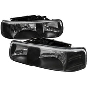 1999-2006 Chevy Silverado/Tahoe/Suburban Factory Headlights Matt Black/Clear