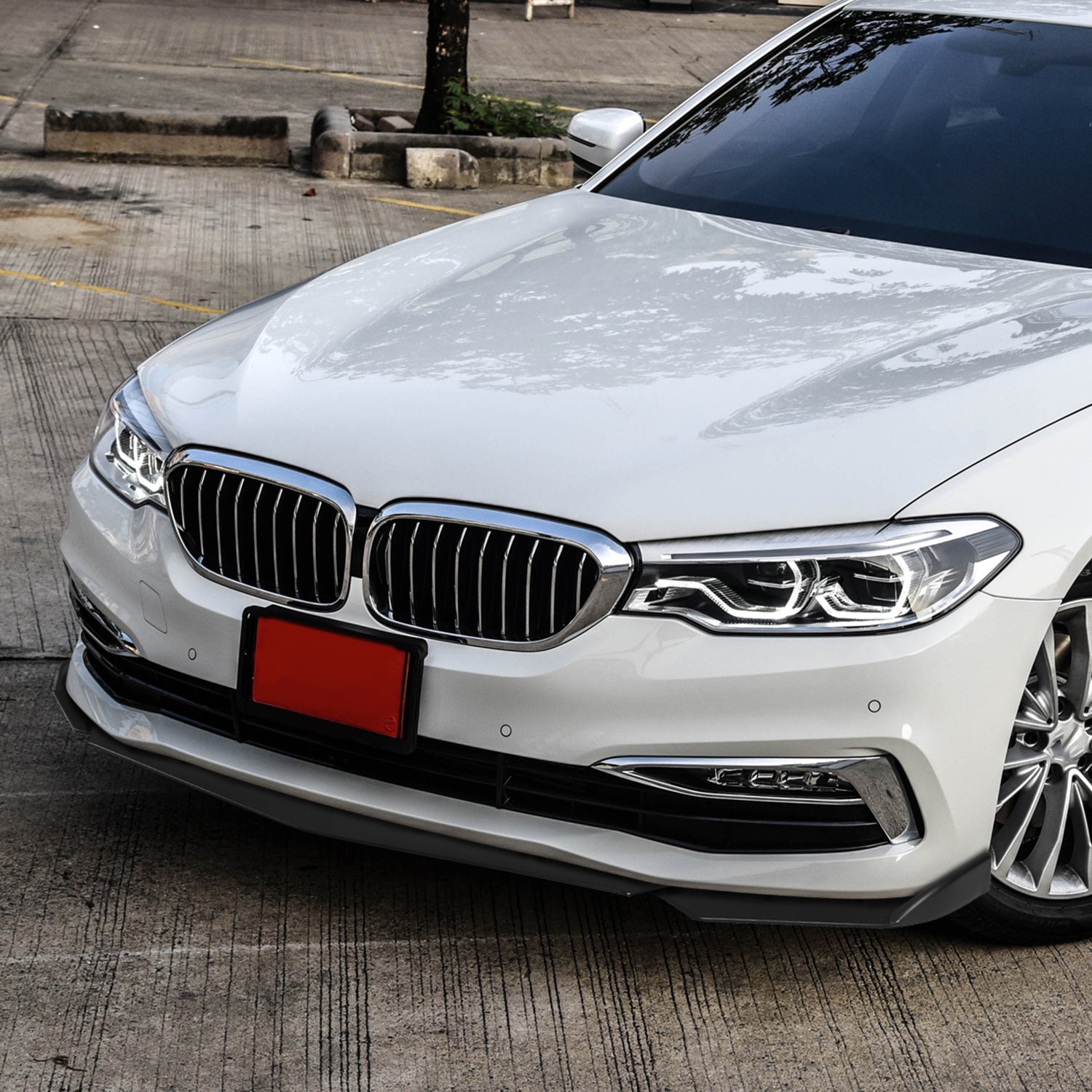 Universal Matte Black Polypropylene 3Pcs Bumper Lip Body Kit Splitter Spoiler