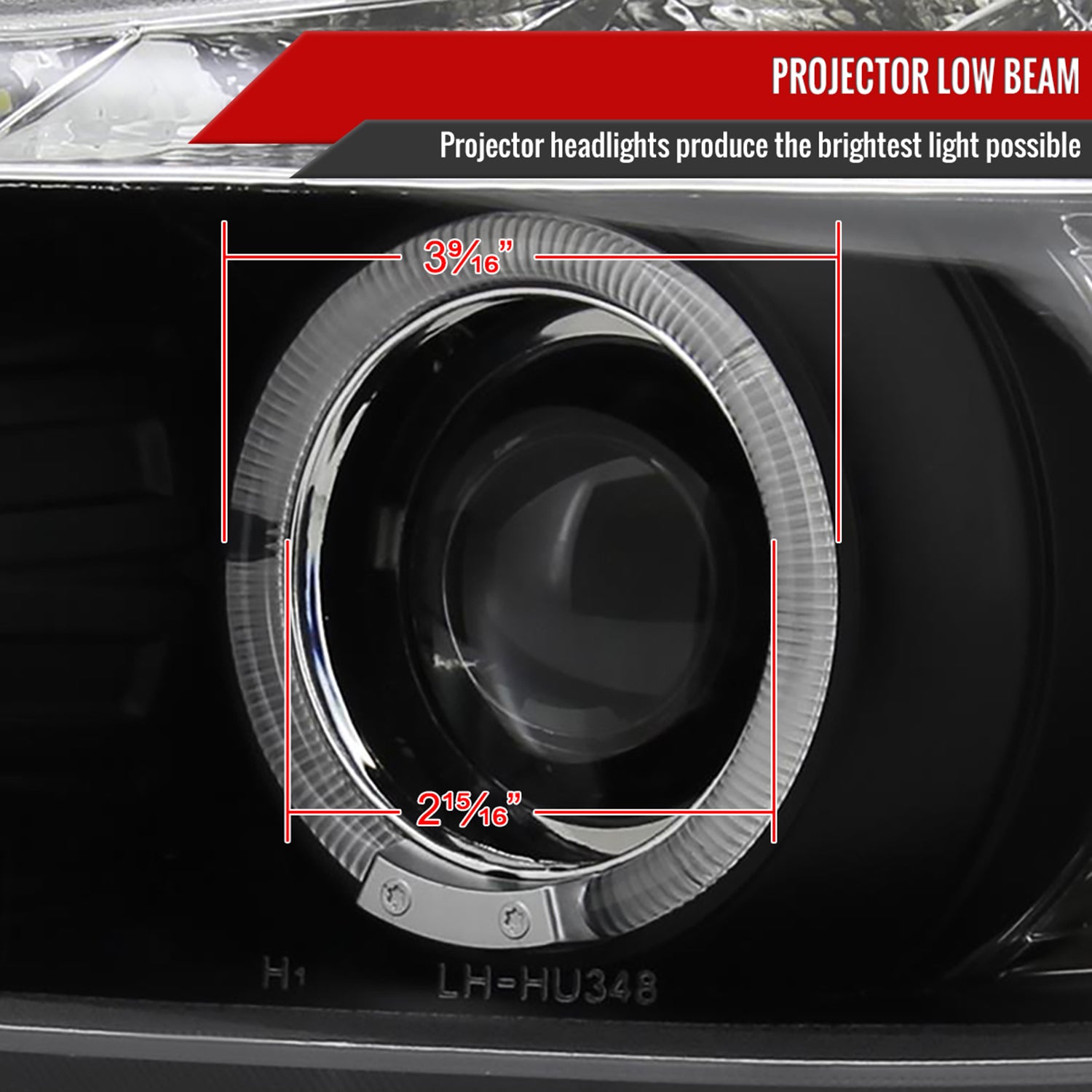 2006-2008 BMW E90 3 Series Sedan Dual Halo Projector Headlights LED Black