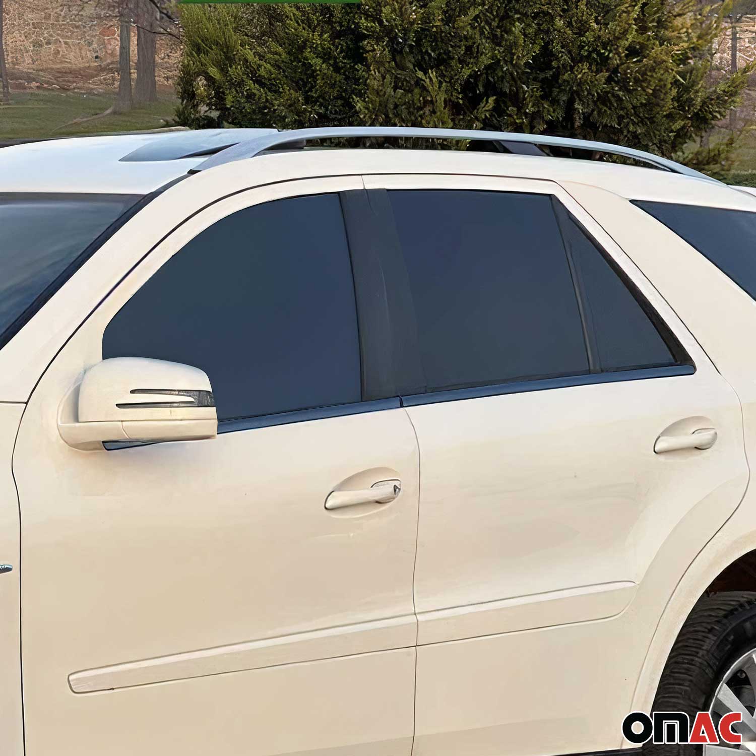 2005-2011 Mercedes M Class W164 Window Molding Trim Streamer Stainless Steel Dark 4x