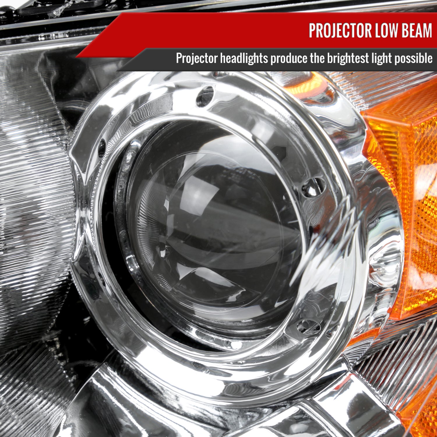 2004-2009 Mazda 3 Sedan Projector Style Headlights Chrome Housing/Clear Lens