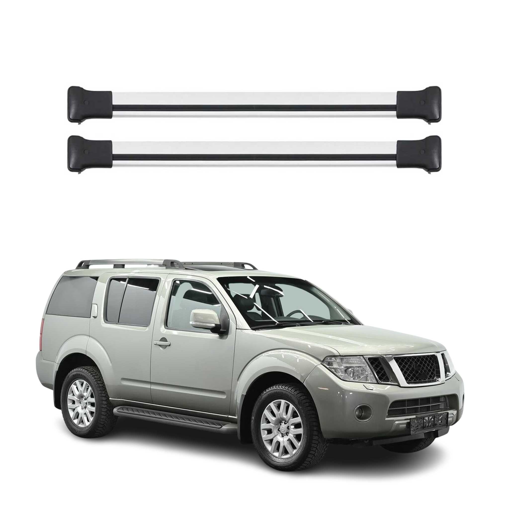 2005-2012 Nissan Pathfinder Roof Rack Cross Bars Silver