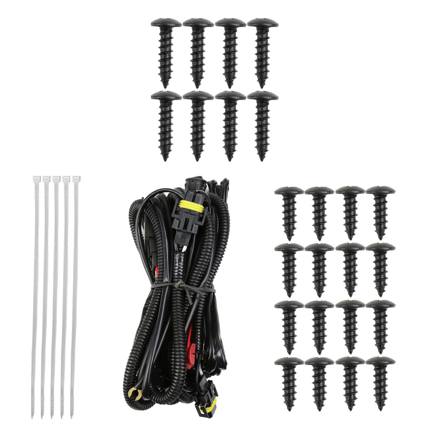 2019-2020 Ford Ranger H11 Fog Lights Kit Switch & Wiring Harness Chrome/Clear