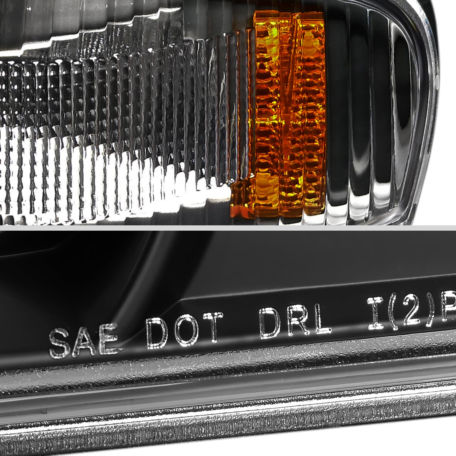 2004-2012 Chevy Colorado GMC Canyon Corner Lights Matte Black/Clear Lens