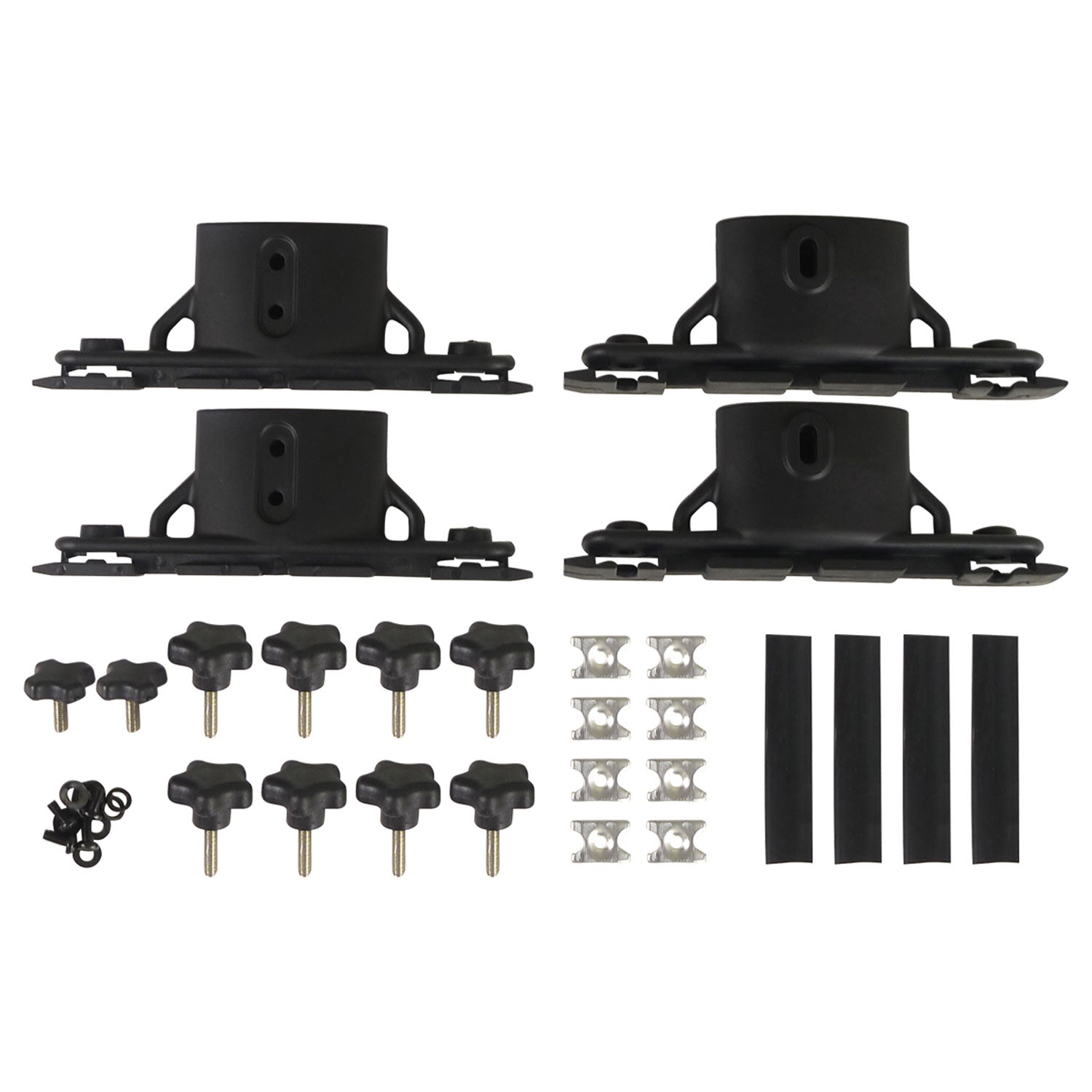 2008-2013 Toyota Highlander Black Powder Coated Alu Roof Rack Cross Bars