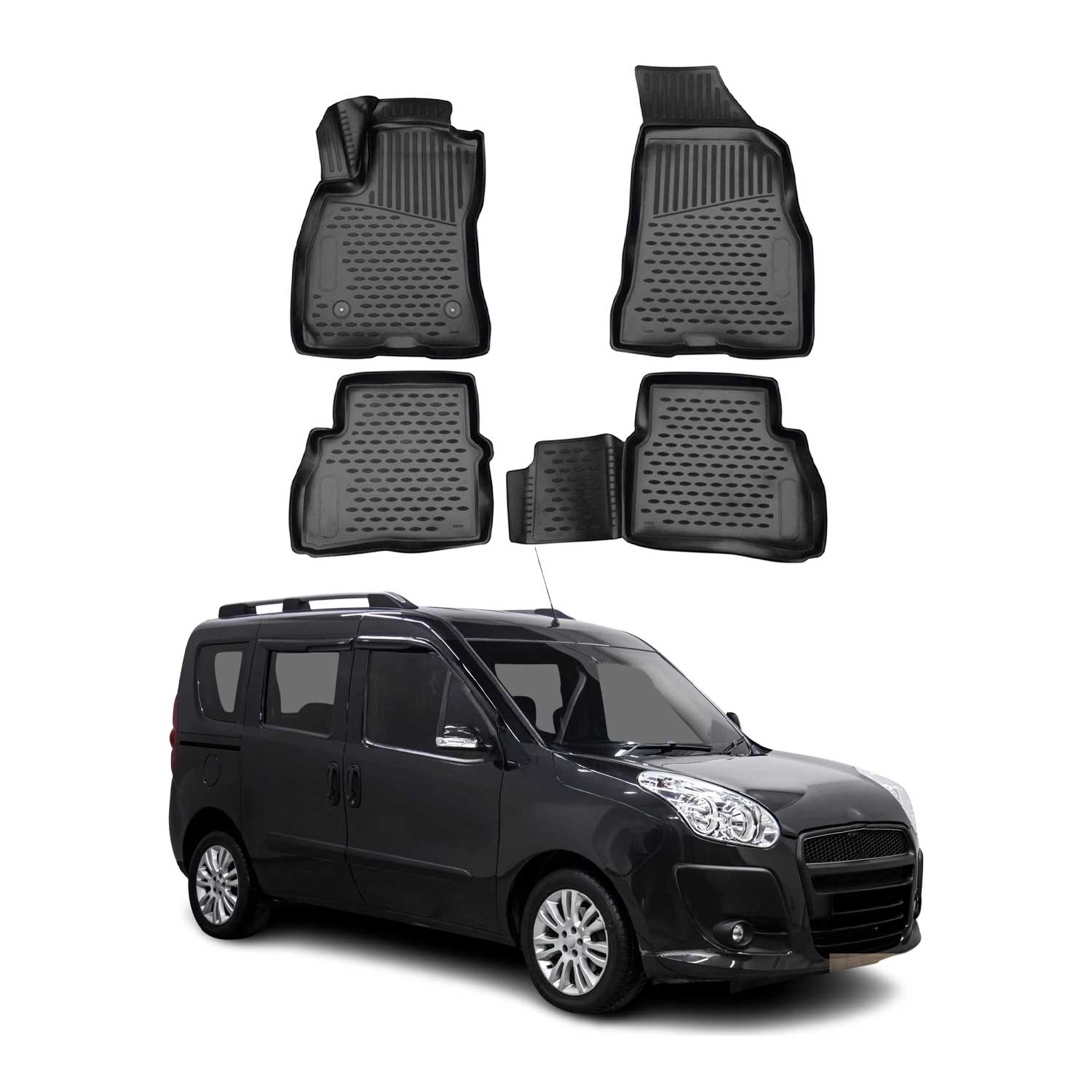 2019-2022 RAM ProMaster City Floor Mats Liners Full Set All Weather Black