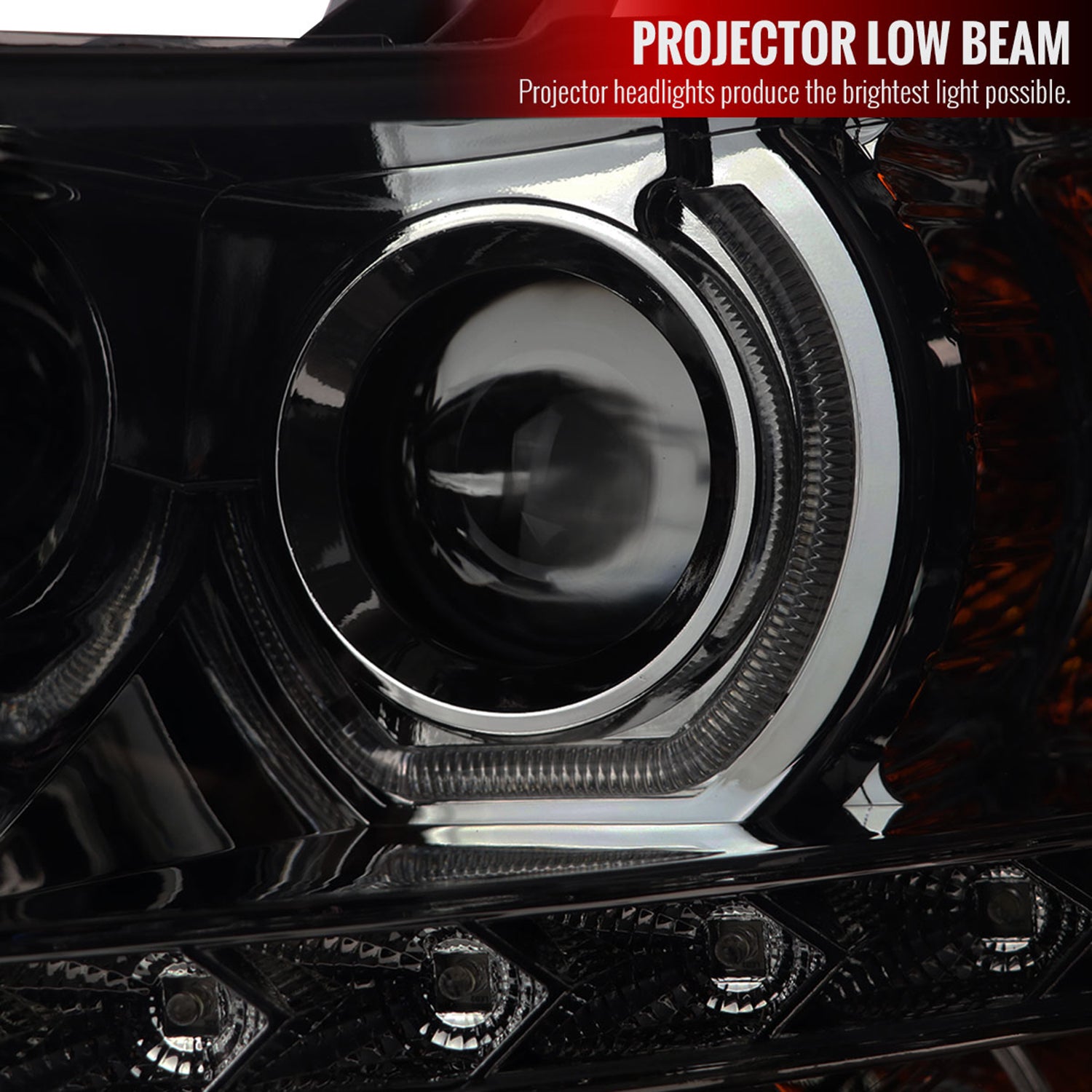 2007-2013 Chevy Silverado 1500 2500HD 3500HD Headlights LED Chrome Smoke