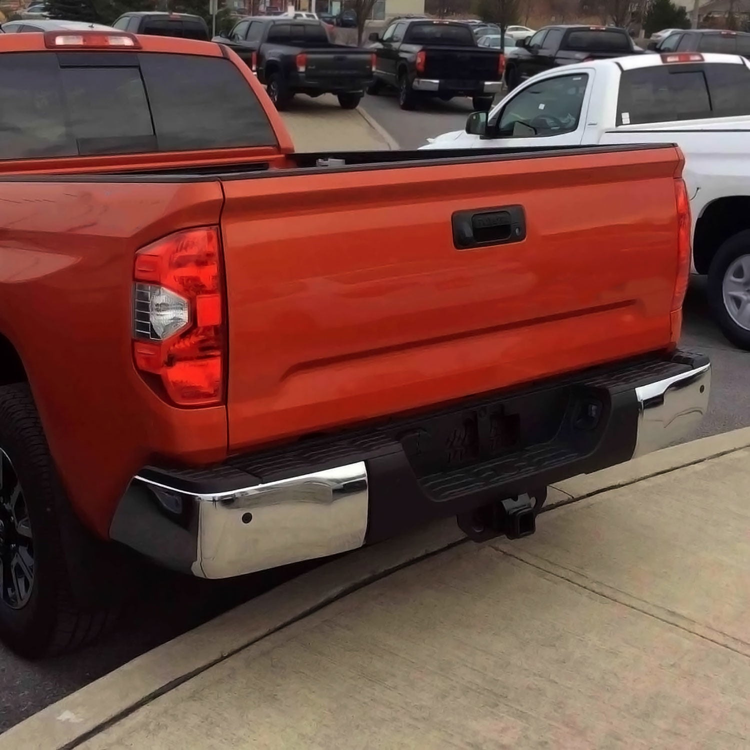 2014-2018 Toyota Tundra Chrome Steel Factory Replacement Rear Step Bumper