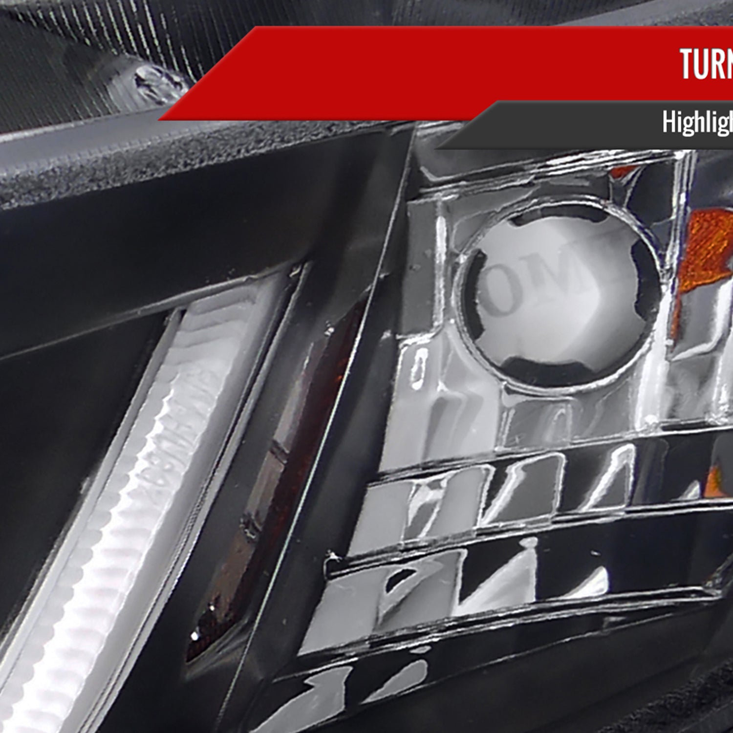 2012-2013 Honda Civic Coupe / 12-2015 Civic Sedan LED Bar Headlights Black