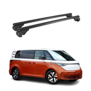 Roof Rack Cross Bars Luggage Carrier for VW ID. BUZZ 2025 Aluminium Black 2 Pcs
