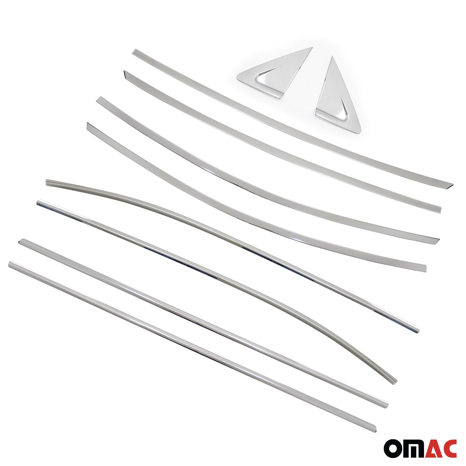 2011-2016 Hyundai Elantra Window Molding Trim Streamer Stainless Steel Silver 10 Pcs