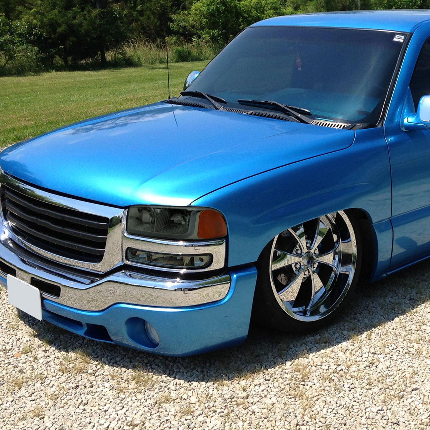 1999-2006 GMC Sierra/ 00-2006 Yukon/Yukon XL LED Tube Factory Headlights Smoke