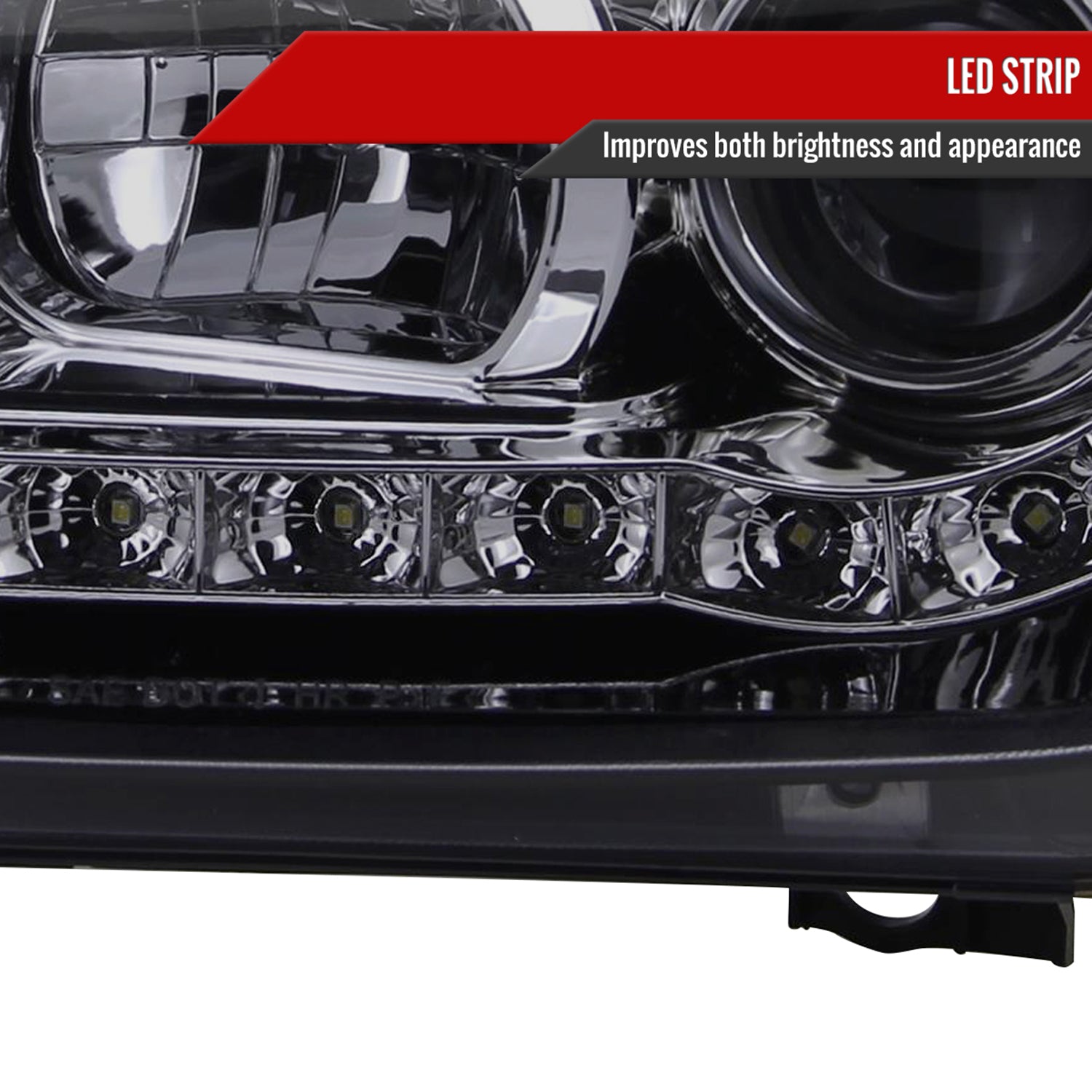 1999-2004 VW Jetta/Bora Projector Headlights R8 LED Light Black/Smoke Lens