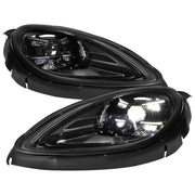 For Porsche Macan 95B.1 2015-2018 Matrix LED Projector Headlights DRL Non-Dynamic Black Clear Glossy Trim