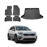 2017-2022 Kia Niro Floor Mats & Cargo Liner Full Set All Weather Black