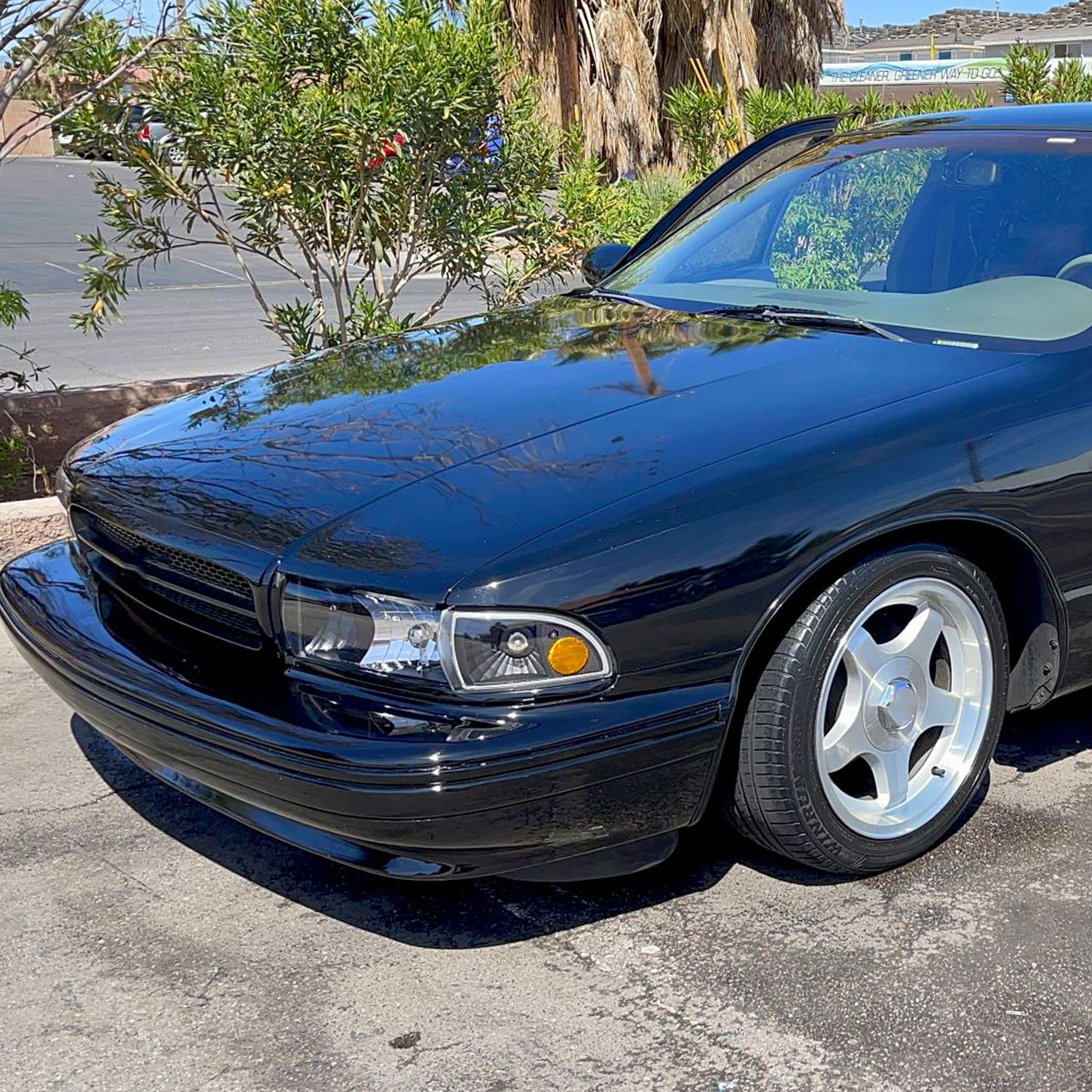 1991-1996 Chevy Caprice / Impala Factory Headlights Corner Signal Black