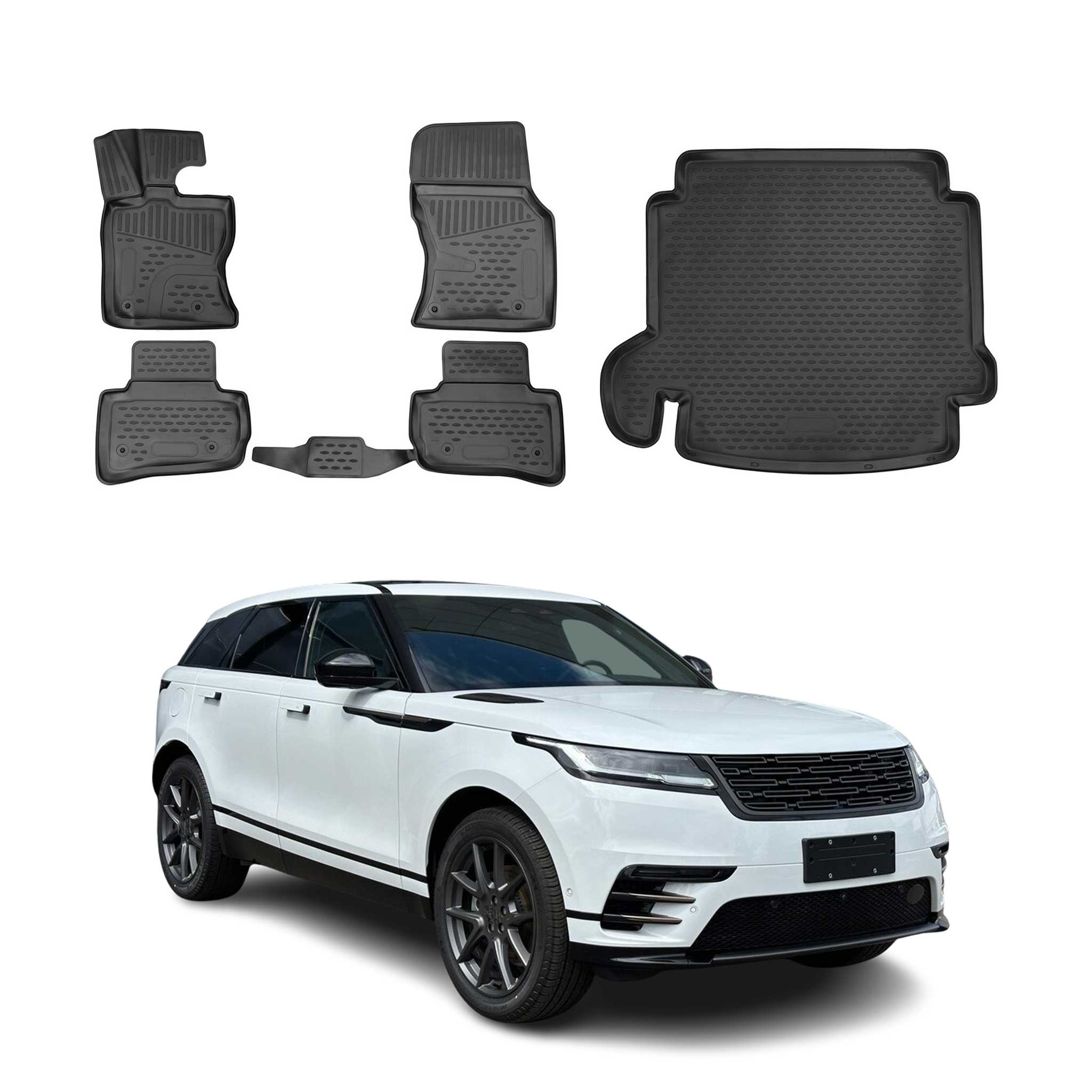 2018-2026 Land Rover Range rover Velar Floor Mats & Cargo Liner Full Set Black