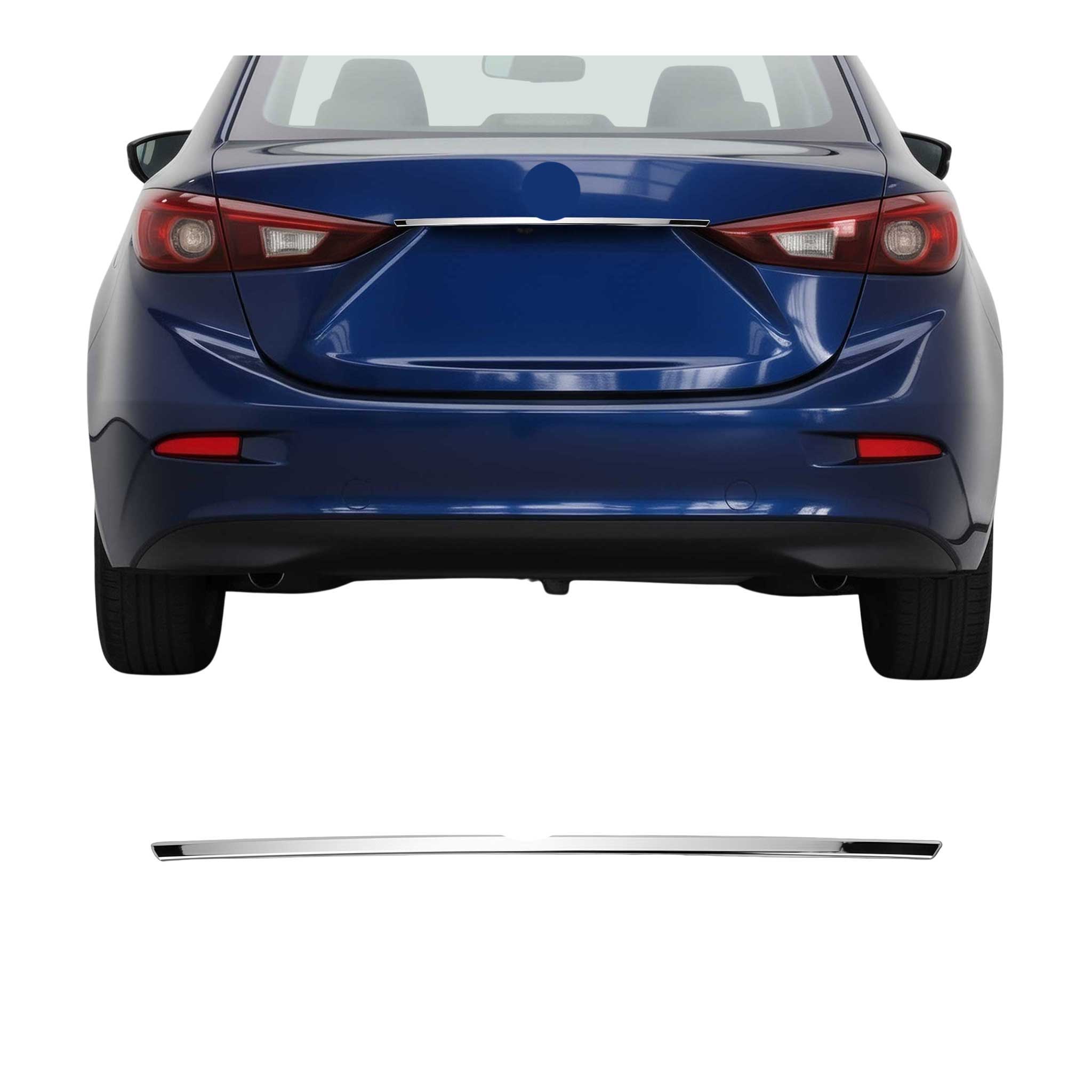 2014-2018 Mazda 3 Rear Trunk Tailgate Door Handle Cover Stainless Steel Silver 1Pc