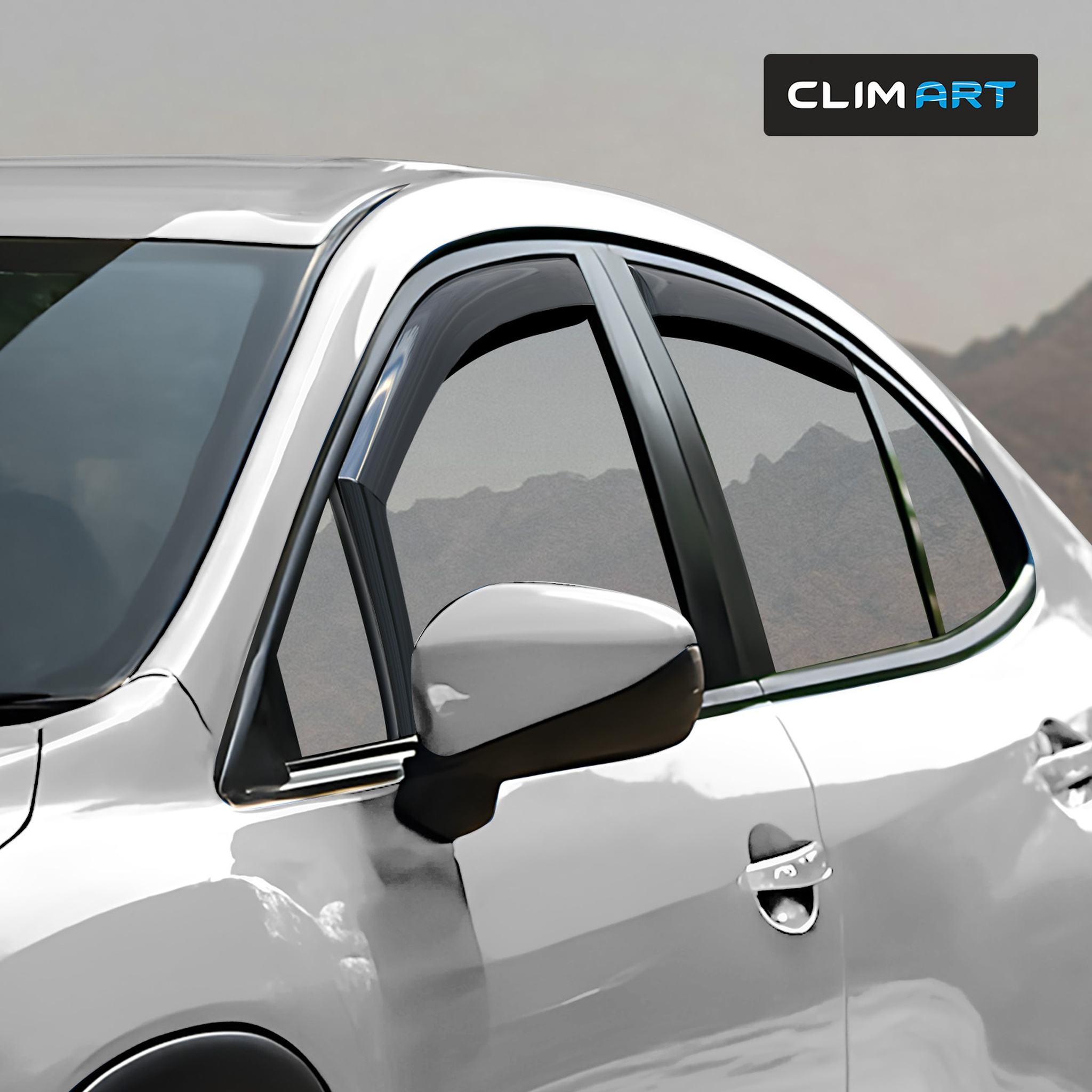 Clim Art Wind Deflectors for Subaru WRX 2022-2026 In-channel Dark Smoke 4Pcs