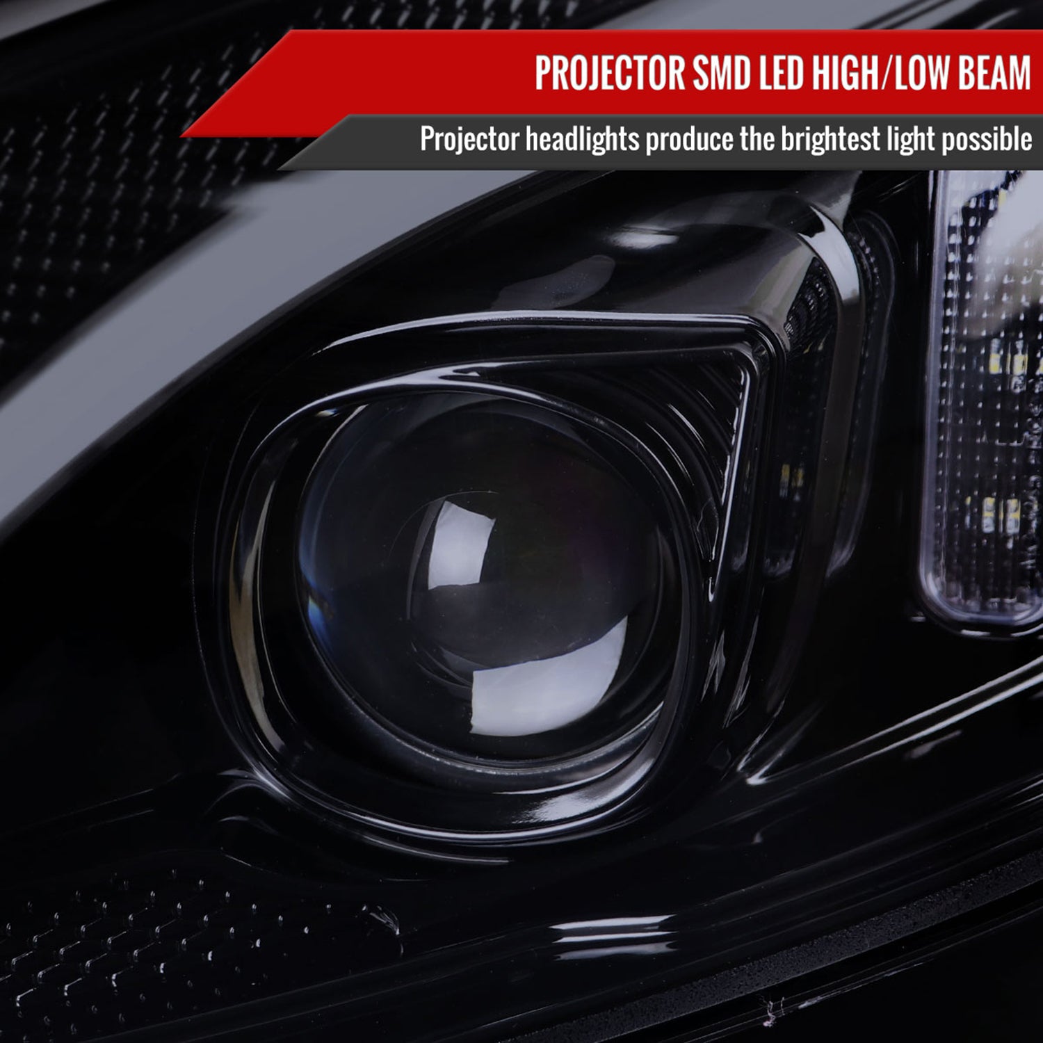 2015-2018 Mercedes-Benz C-Class W205 LED Headlights Signal Black/Light Smoke