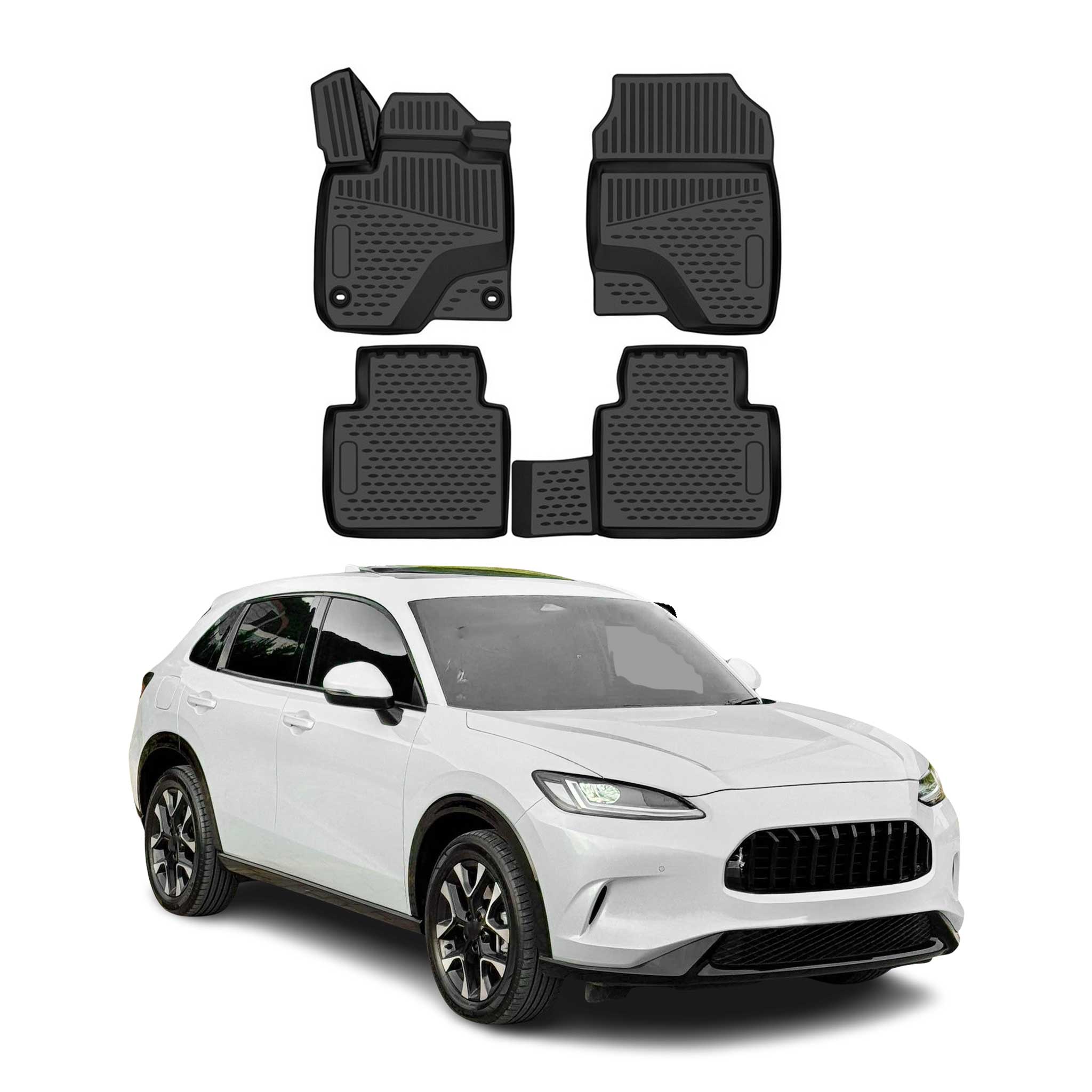 OMAC Floor Mats Liner for Honda HR-V 3.gen 2023-2026 Rubber TPE Black 4Pcs