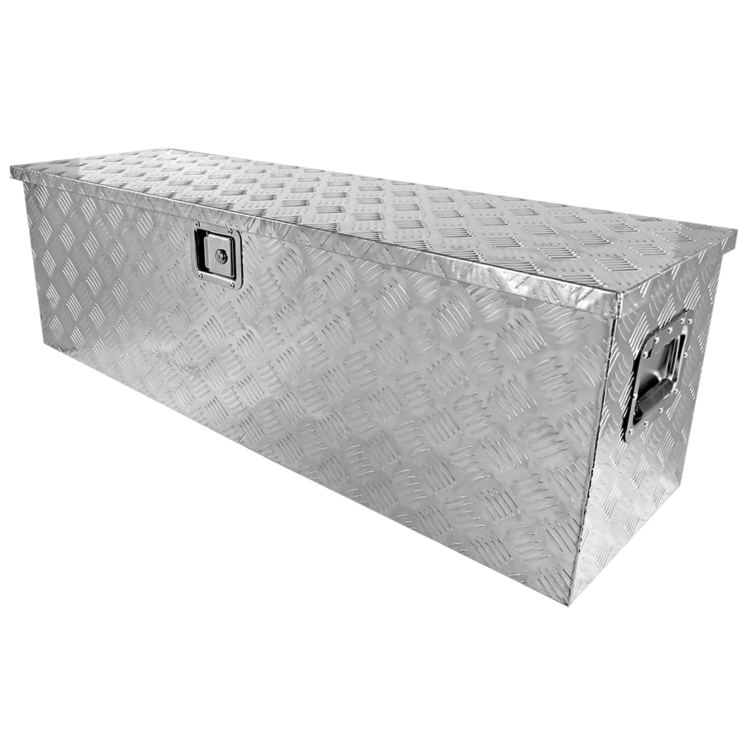 Universal 49" Heavy Duty Silver Alu Truck Tool Box w/ Side Handles Lock & Keys