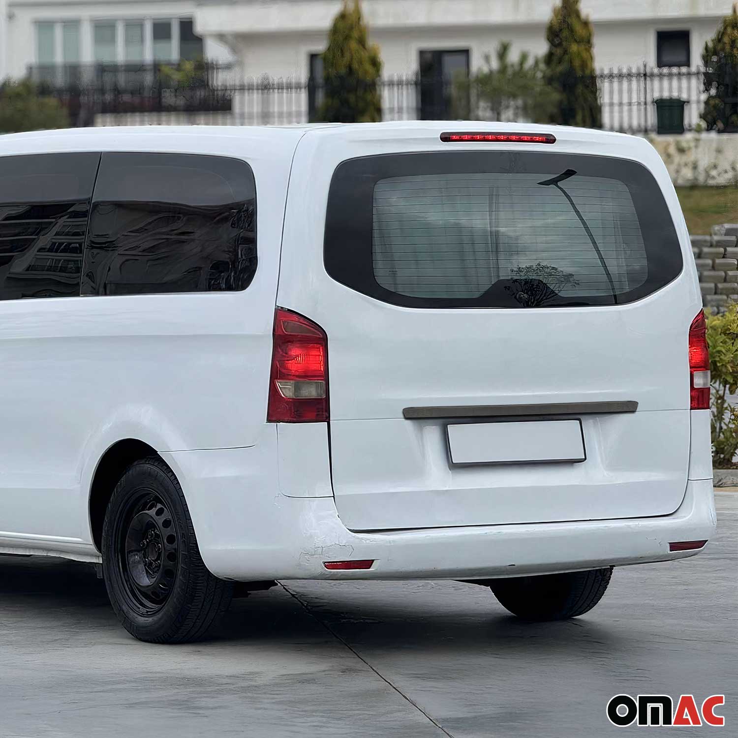 2016-2024 Mercedes Metris Rear Trunk Tailgate Door Handle Cover Stainless Steel Dark