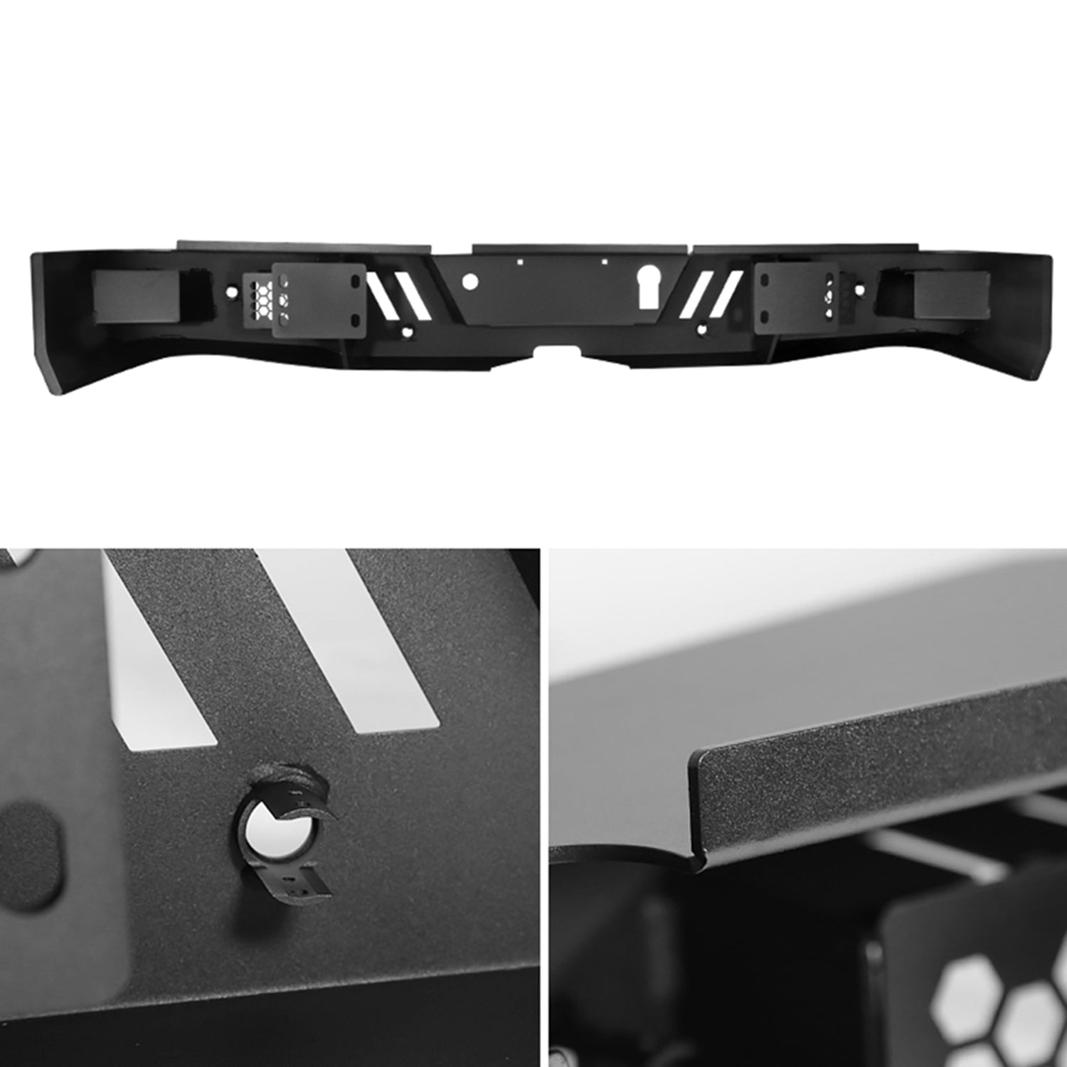 2010-2024 Dodge RAM 2500/3500 Black Heavy Duty Steel Rear Step Bumper