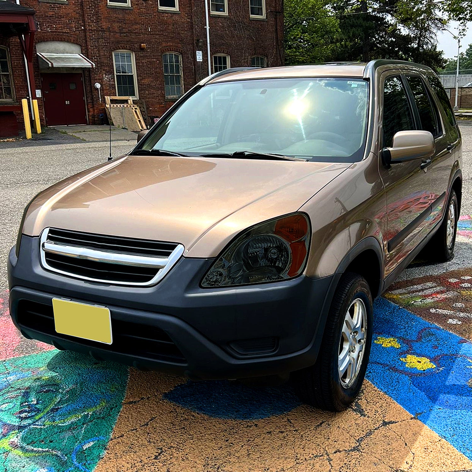 2002-2004 Honda CR-V Factory Style Headlights w/Amber Reflector Chrome/Smoke